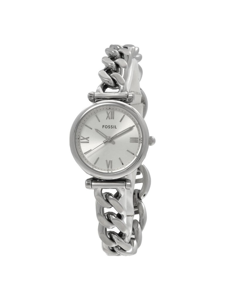 Nwt Fossil Carlie Quartz Silver Dial Ladies Watch